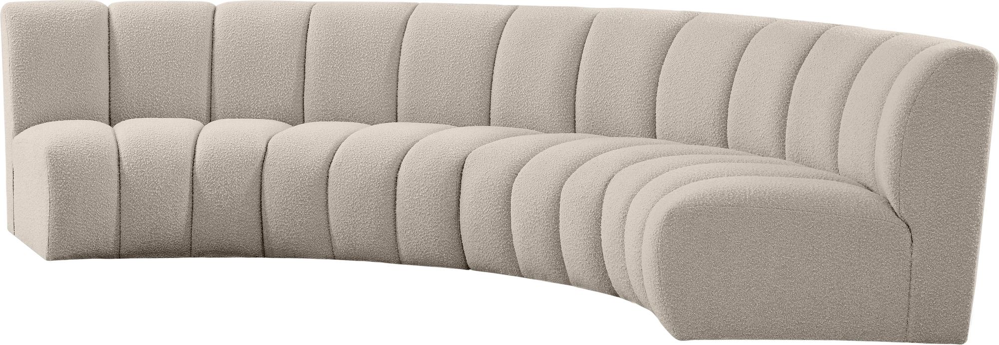 Infinity 148" 4-Piece Boucle Fabric Sectional