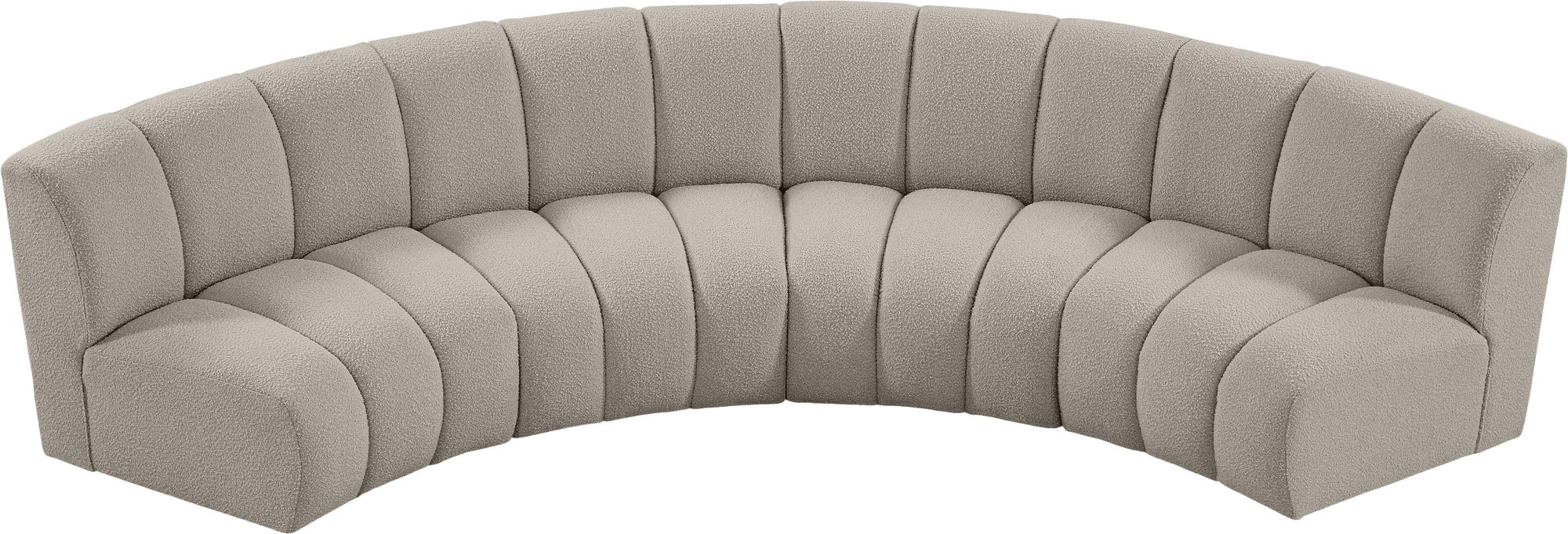 Infinity 148" 4-Piece Velvet Modular Sectional