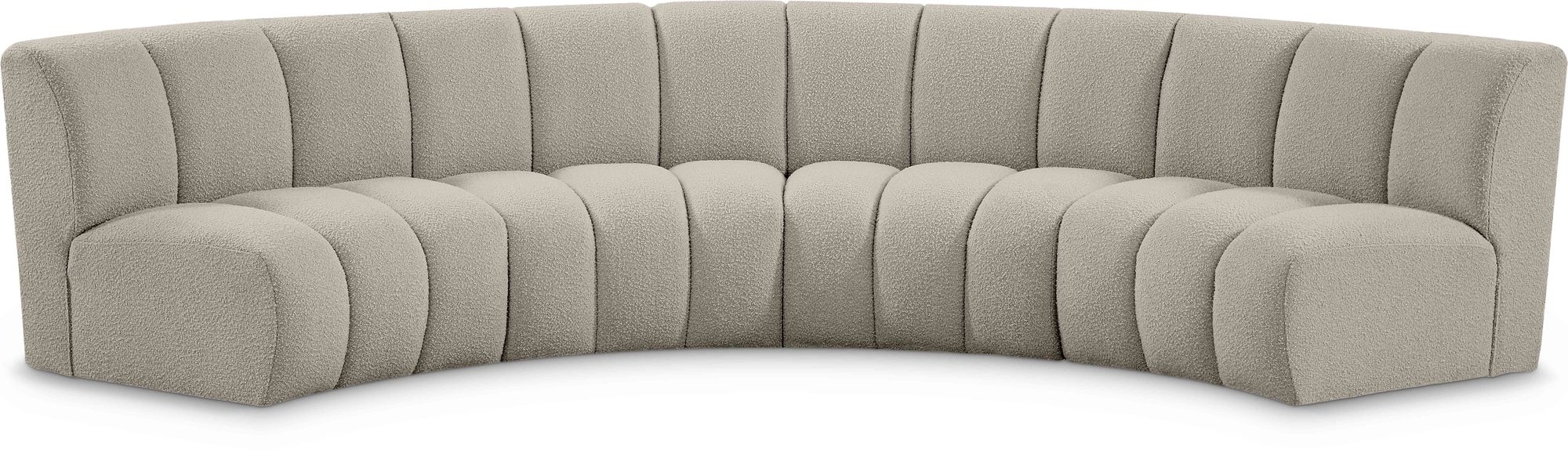 Infinity 148" 4-Piece Velvet Modular Sectional