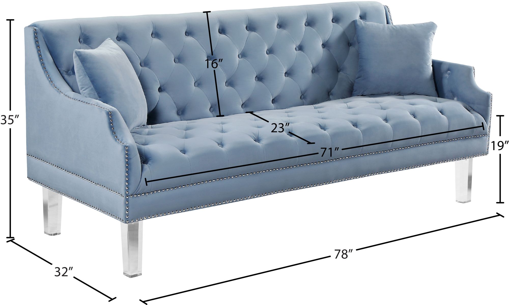 Roxy Velvet Sofa