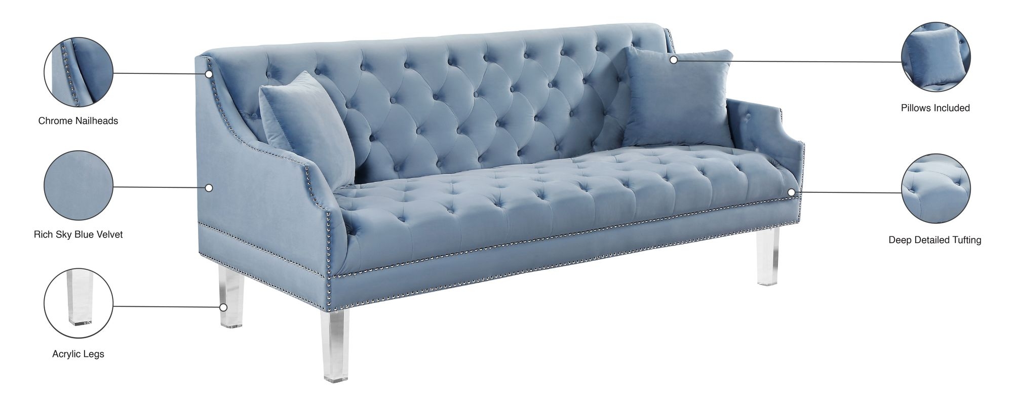 Roxy Velvet Sofa