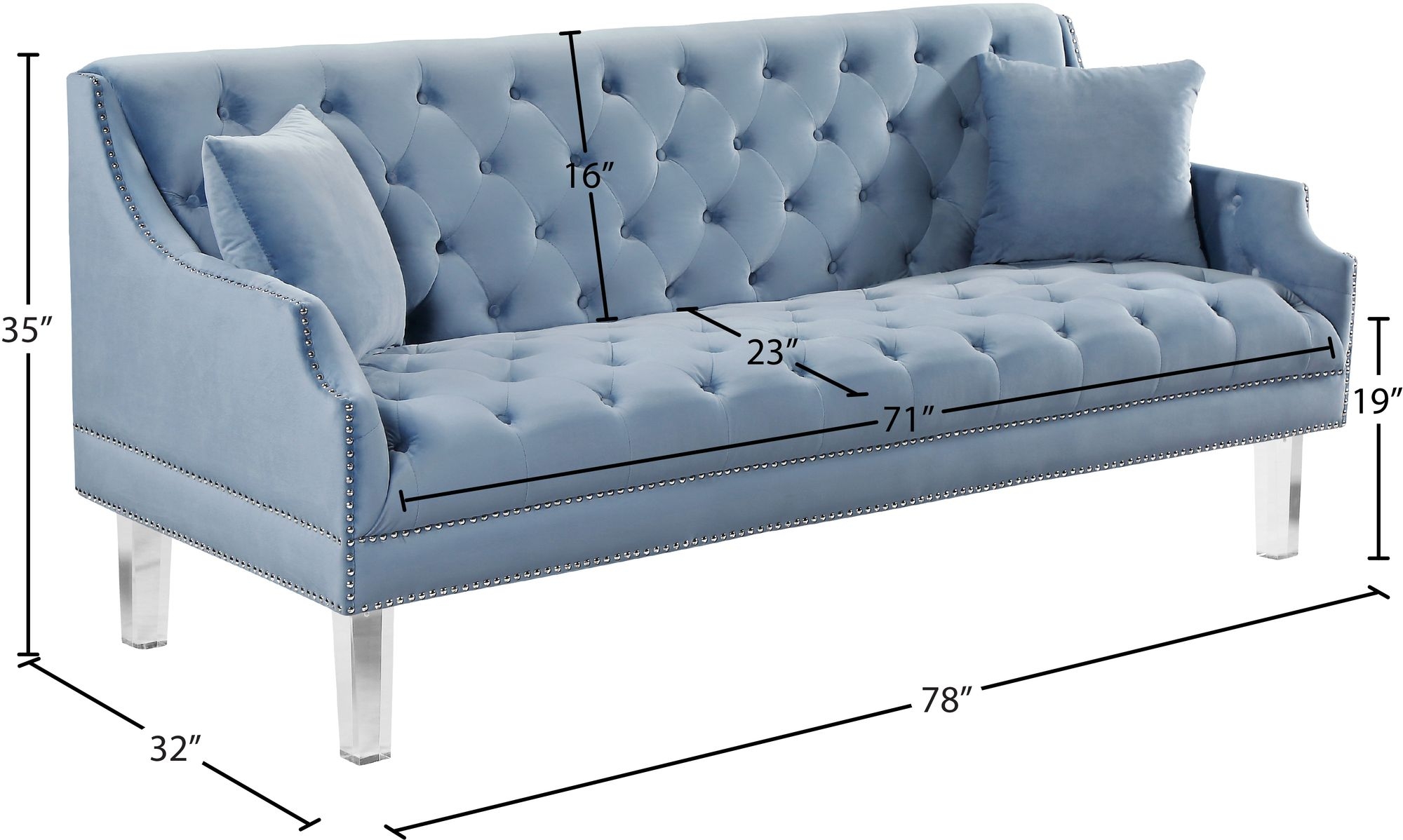 Roxy Velvet Sofa