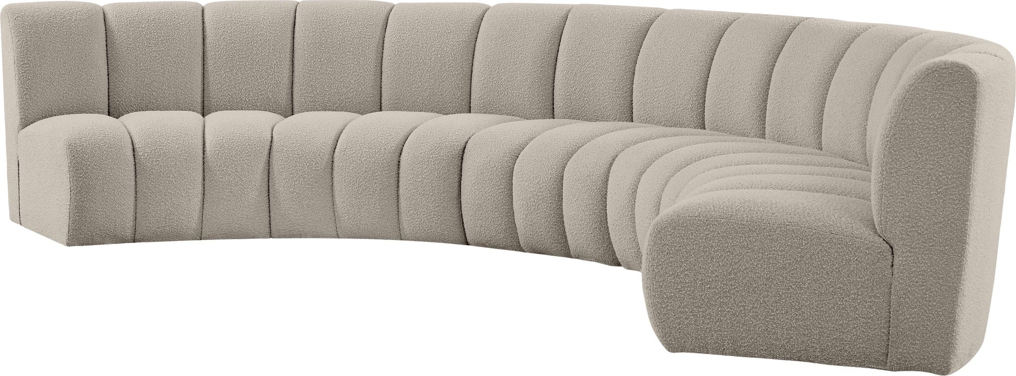 Infinity 167" 5-Piece Boucle Fabric Sectional Sofa