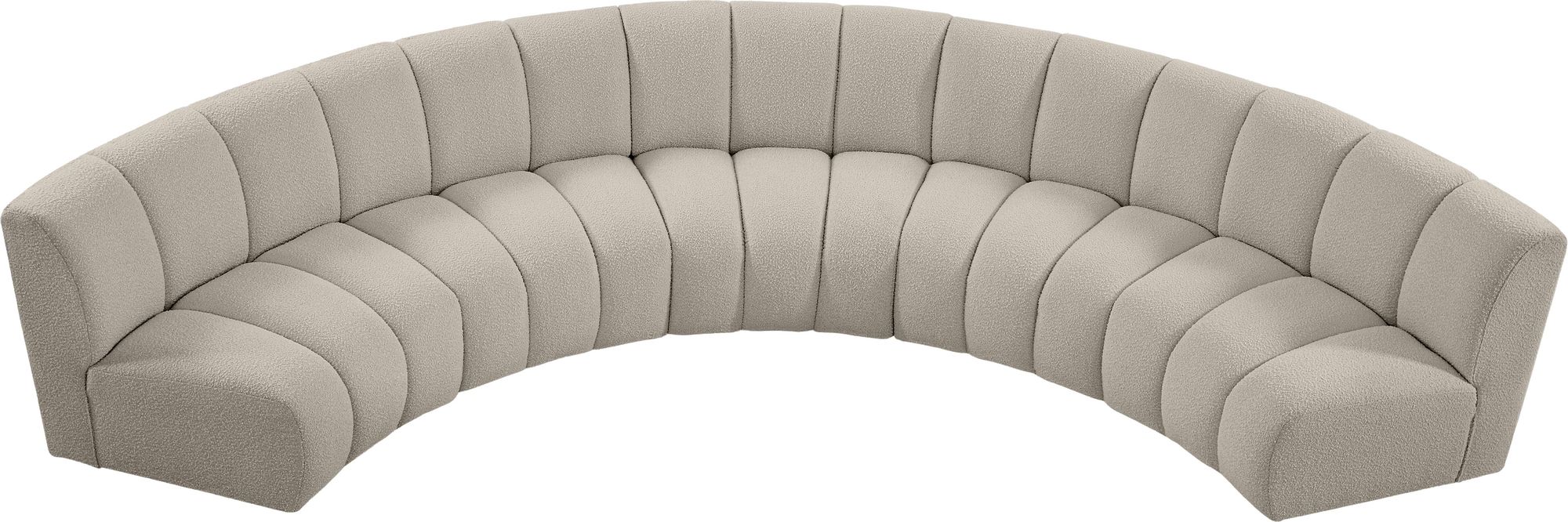 Infinity 167" 5-Piece Boucle Fabric Sectional
