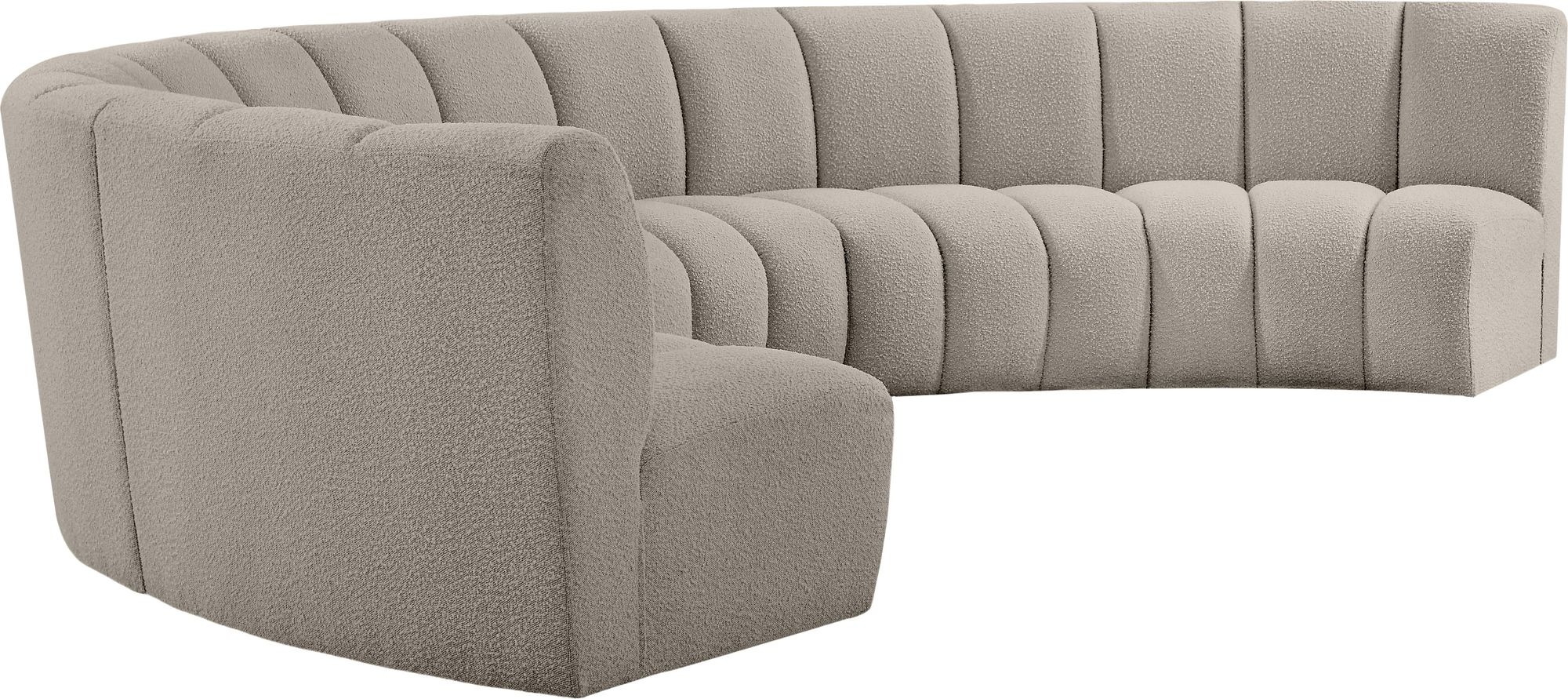 Infinity 174" 6-Piece Boucle Fabric Sectional Sofa