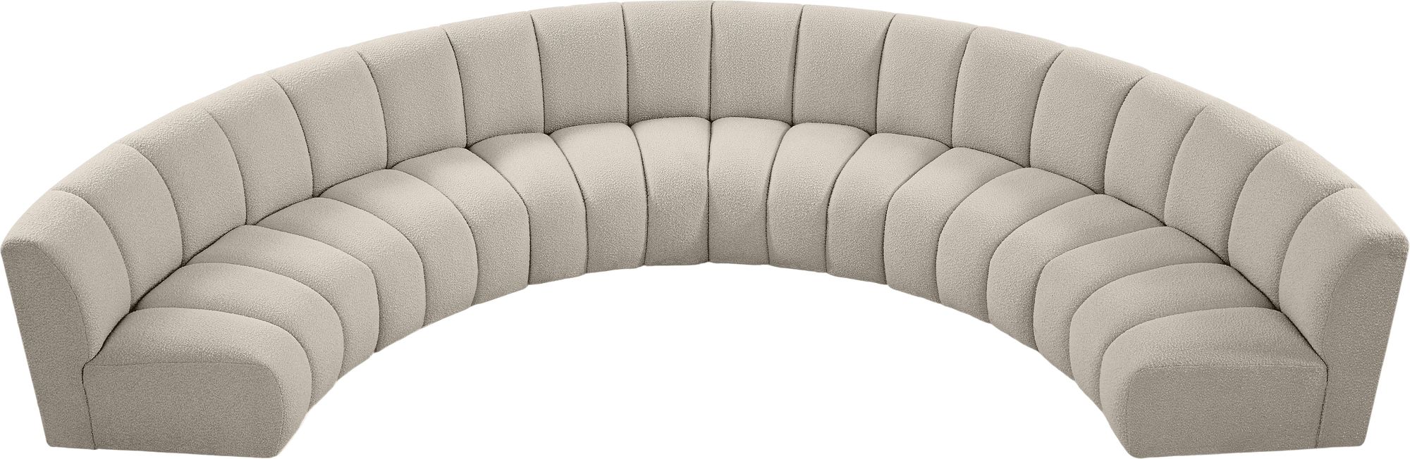 Infinity 174" 6-Piece Boucle Fabric Sectional