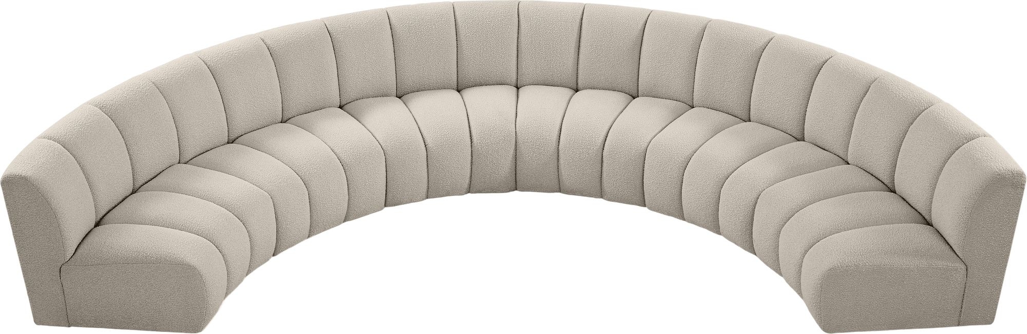 Infinity 174" 6-Piece Boucle Fabric Sectional Sofa