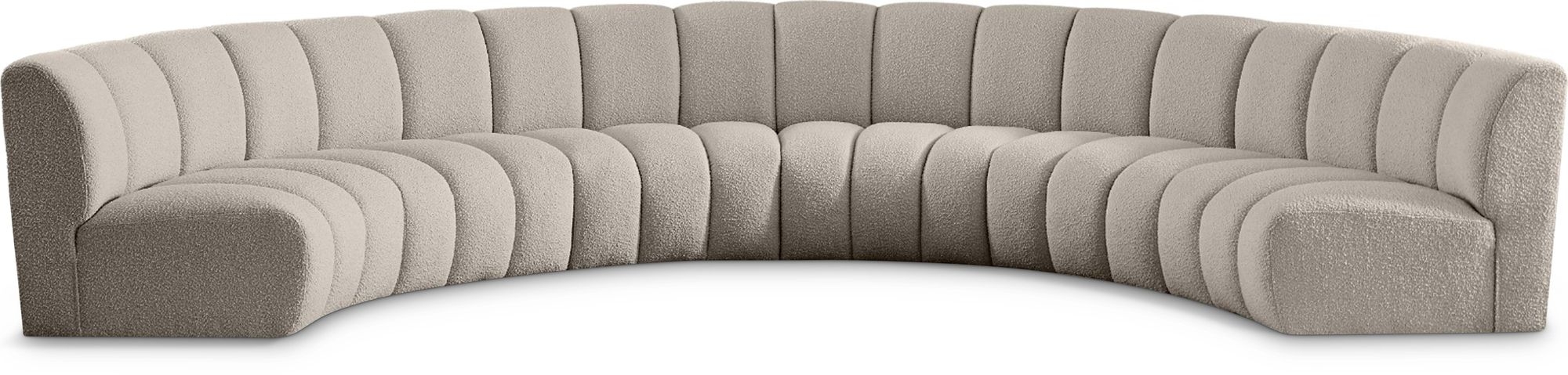 Infinity 174" 6-Piece Boucle Fabric Sectional Sofa