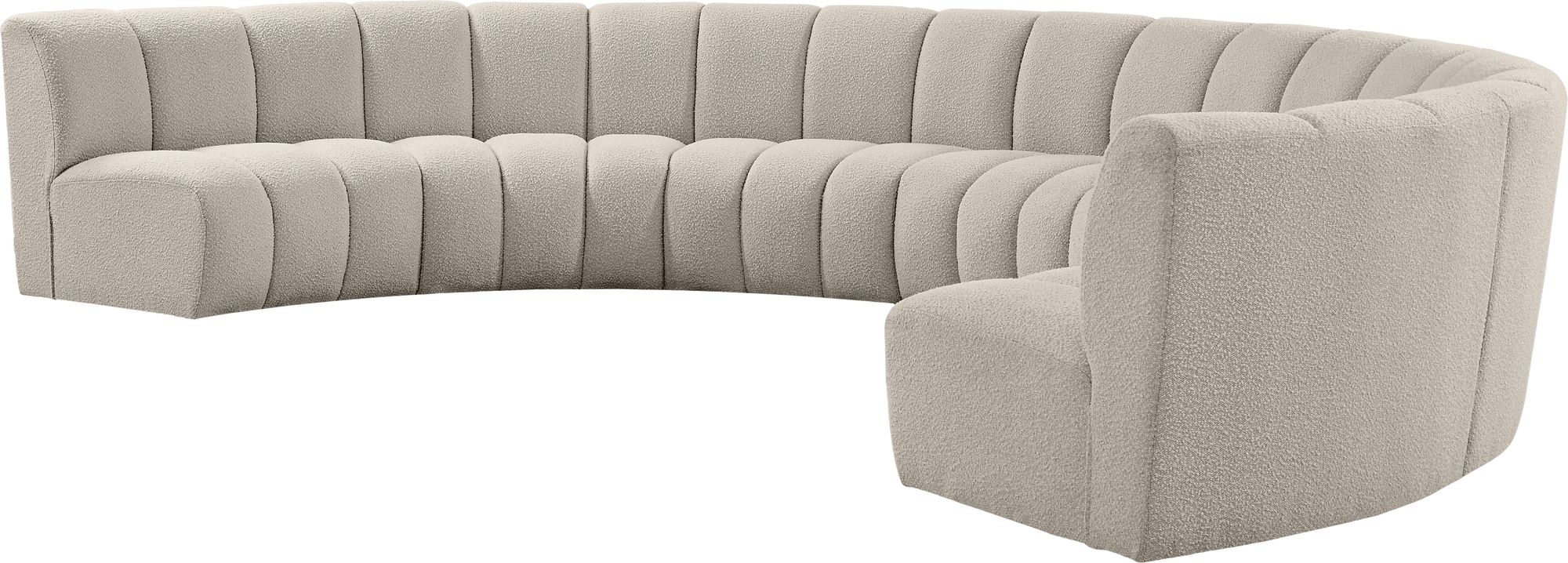 Infinity 183" 7-Piece Boucle Fabric Sectional Sofa
