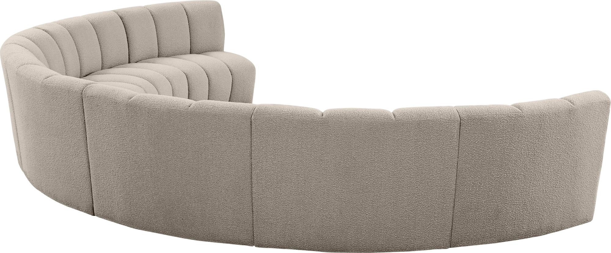 Infinity 183" 7-Piece Boucle Fabric Sectional