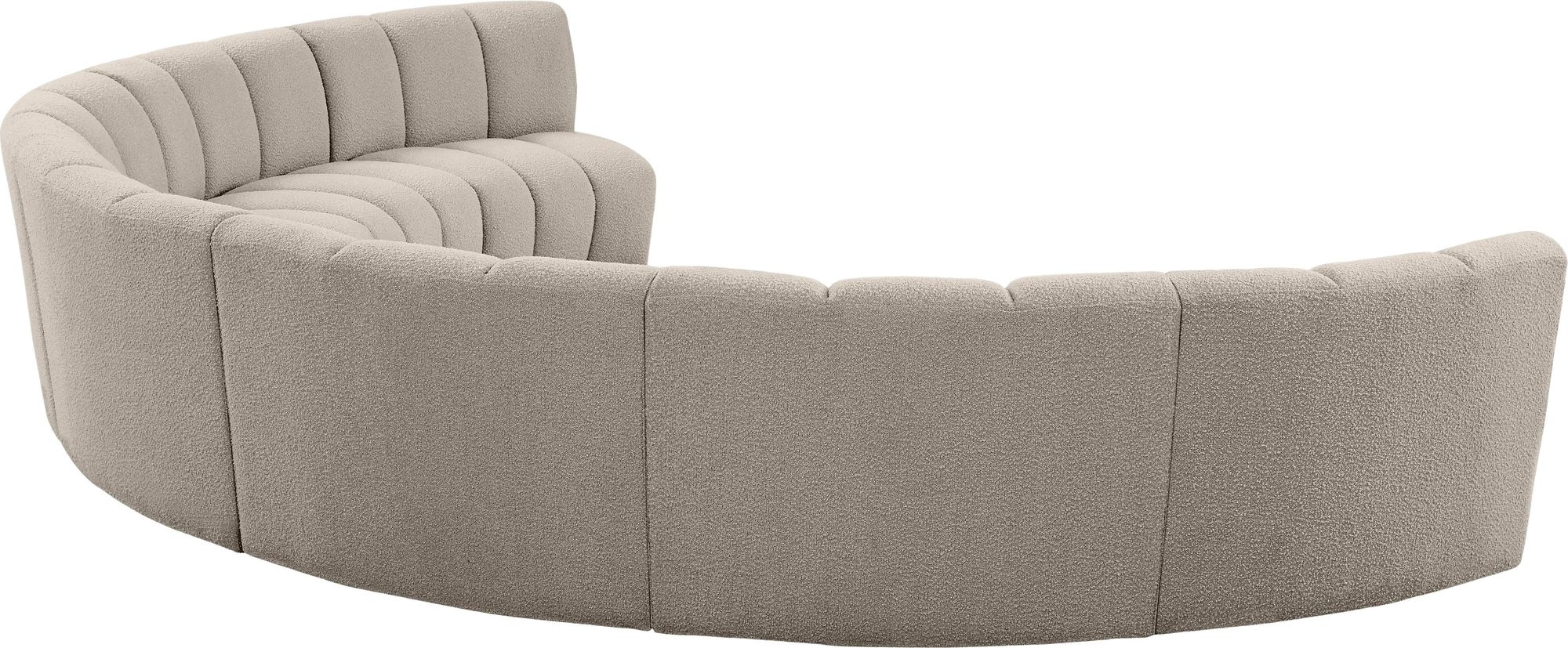 Infinity 183" 7-Piece Boucle Fabric Sectional Sofa
