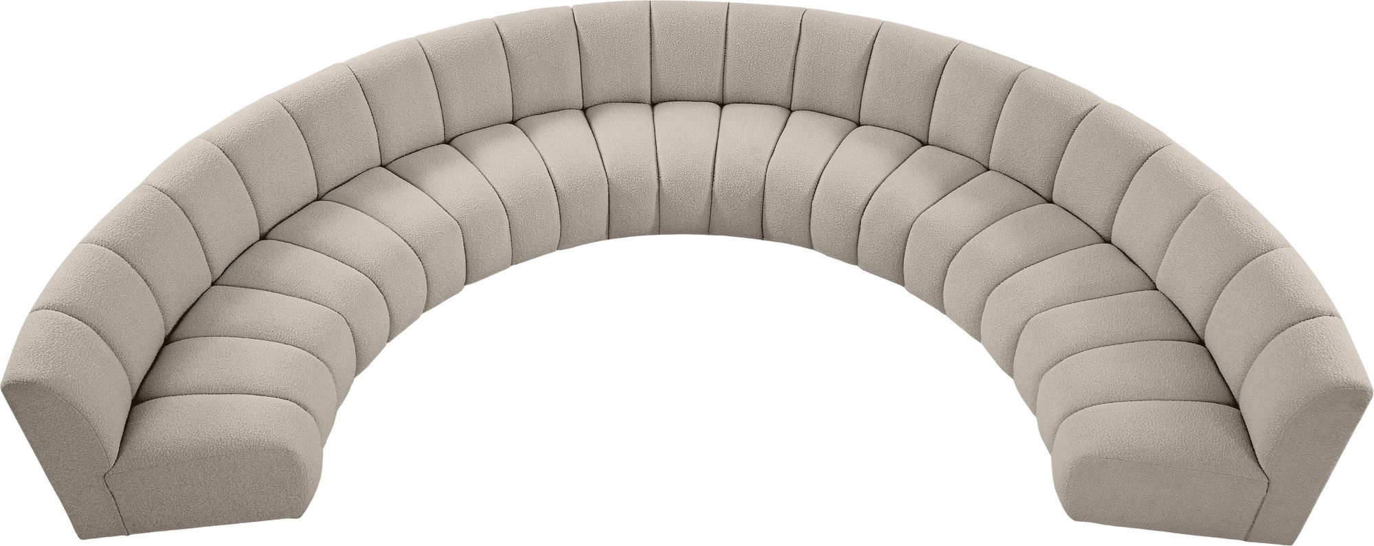 Infinity 183" 7-Piece Boucle Fabric Sectional