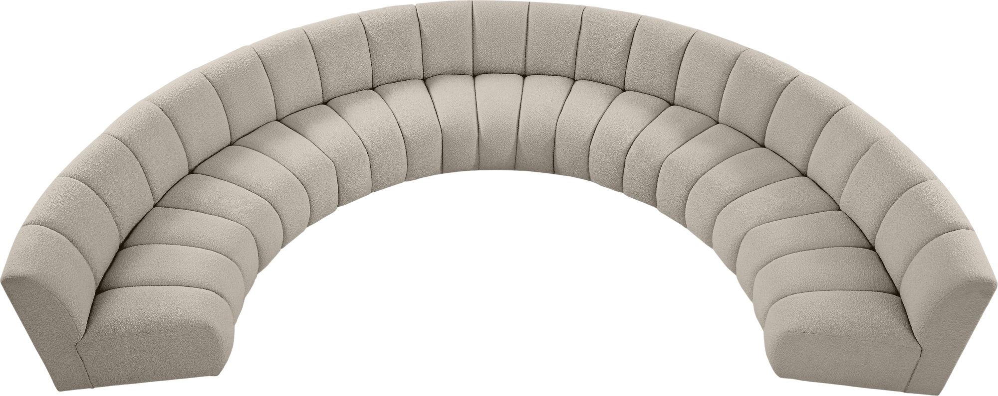 Infinity 183" 7-Piece Boucle Fabric Sectional Sofa