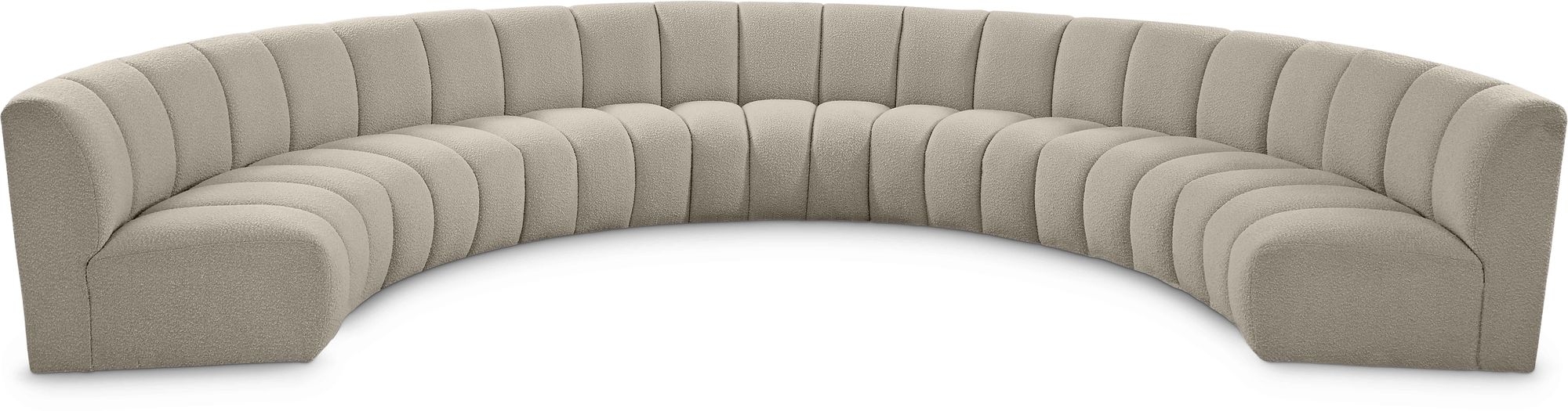 Infinity 183" 7-Piece Boucle Fabric Sectional Sofa