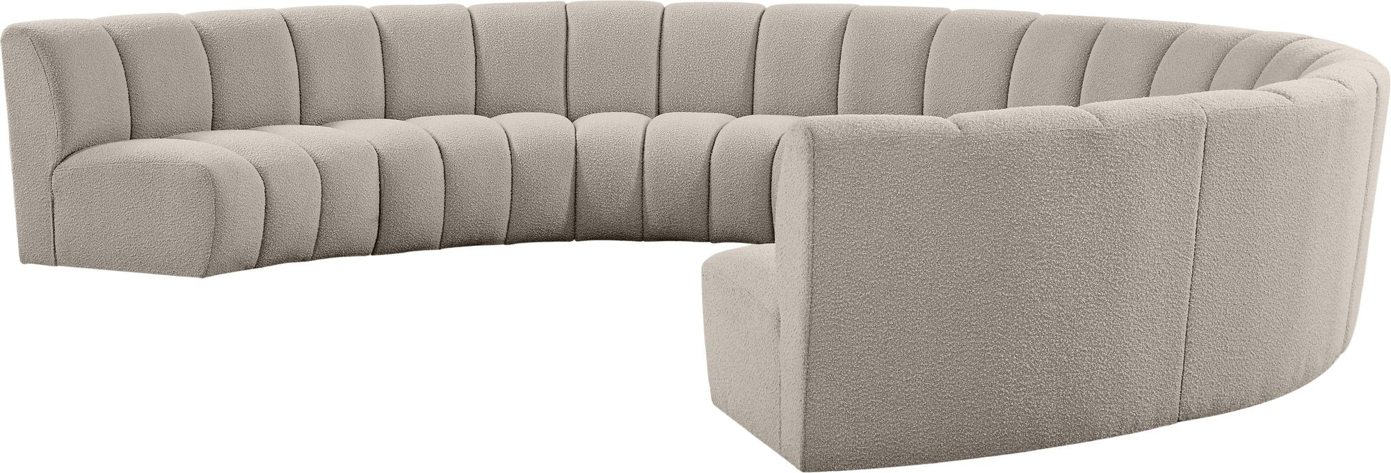 Infinity 183" 8-Piece Boucle Fabric Sectional Sofa
