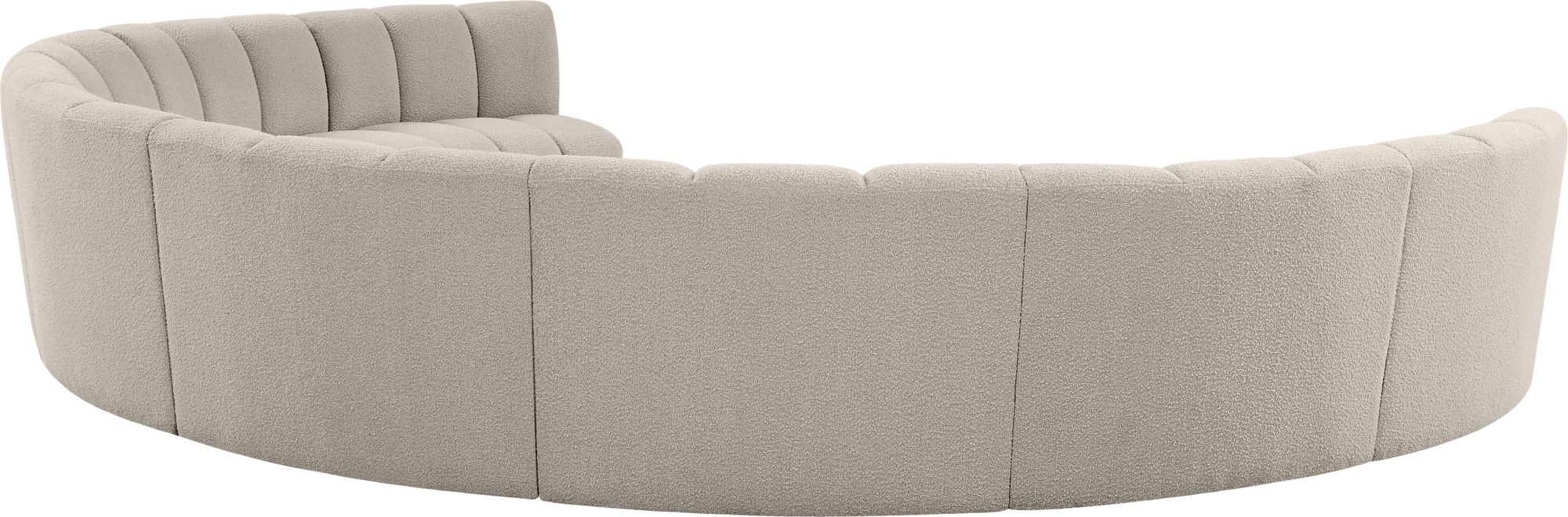 Infinity 183" 8-Piece Boucle Fabric Sectional