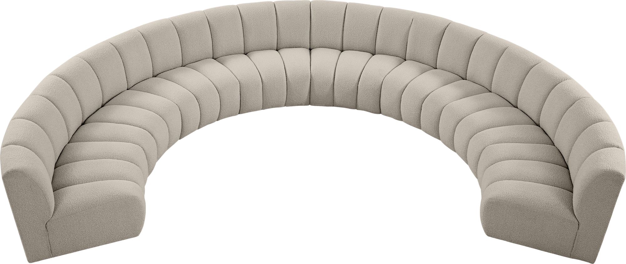 Infinity 183" 8-Piece Boucle Fabric Sectional
