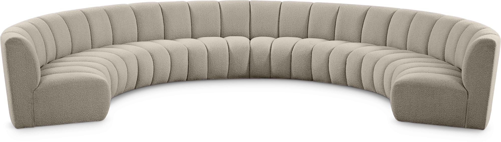 Infinity 183" 8-Piece Boucle Fabric Sectional Sofa