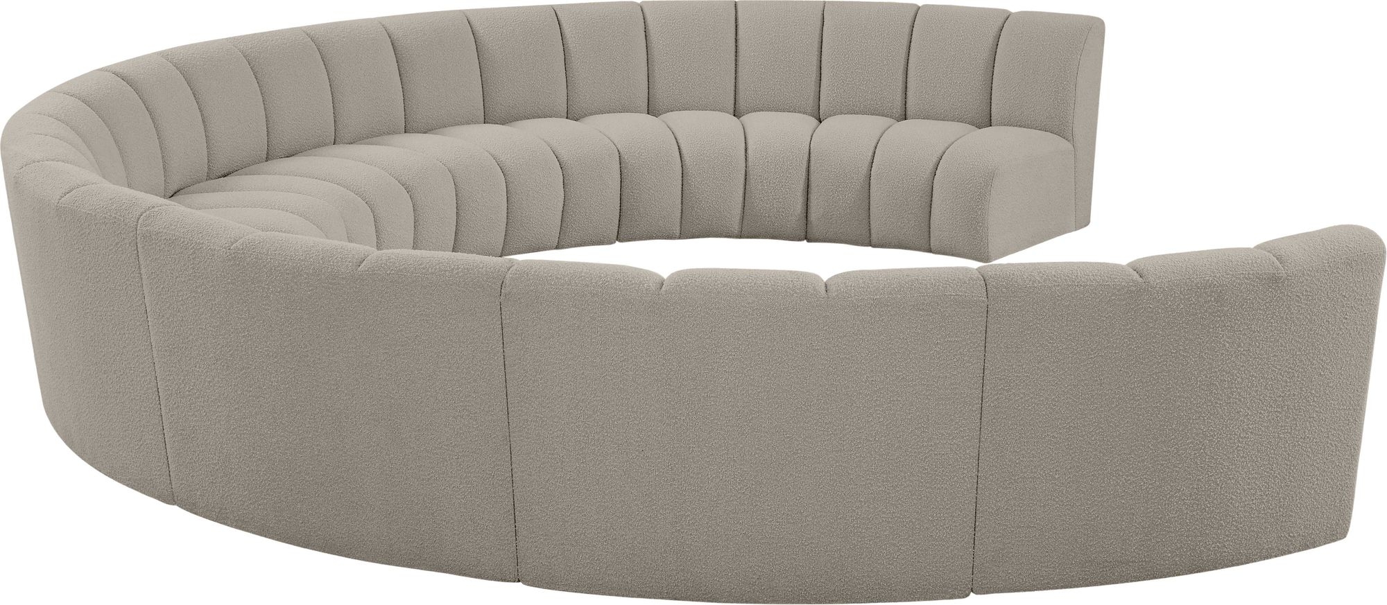 Infinity 183" 9-Piece Boucle Fabric Sectional Sofa