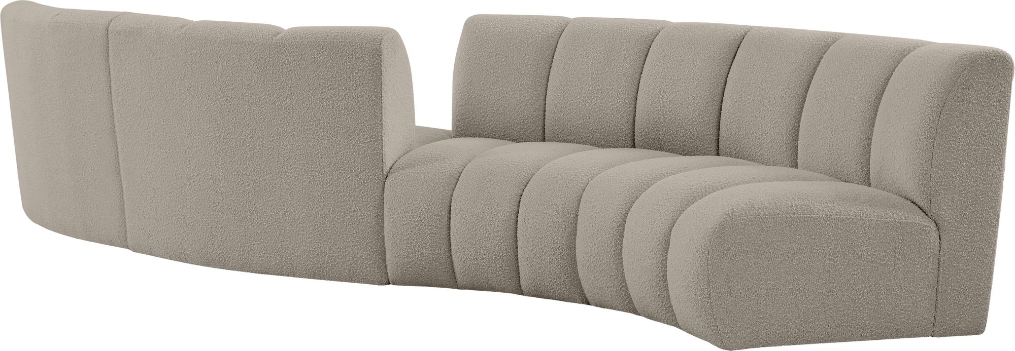 Infinity 154" 4-Piece Boucle Fabric Sectional
