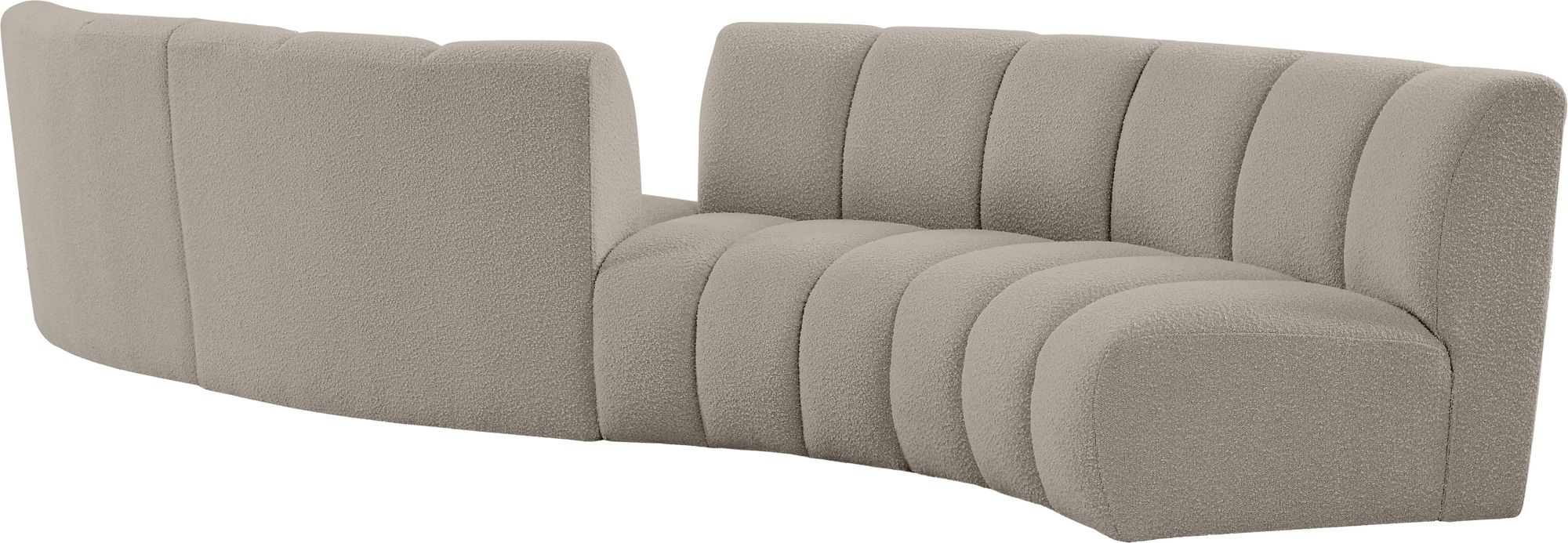 Infinity 154" 4-Piece Boucle Fabric Sectional