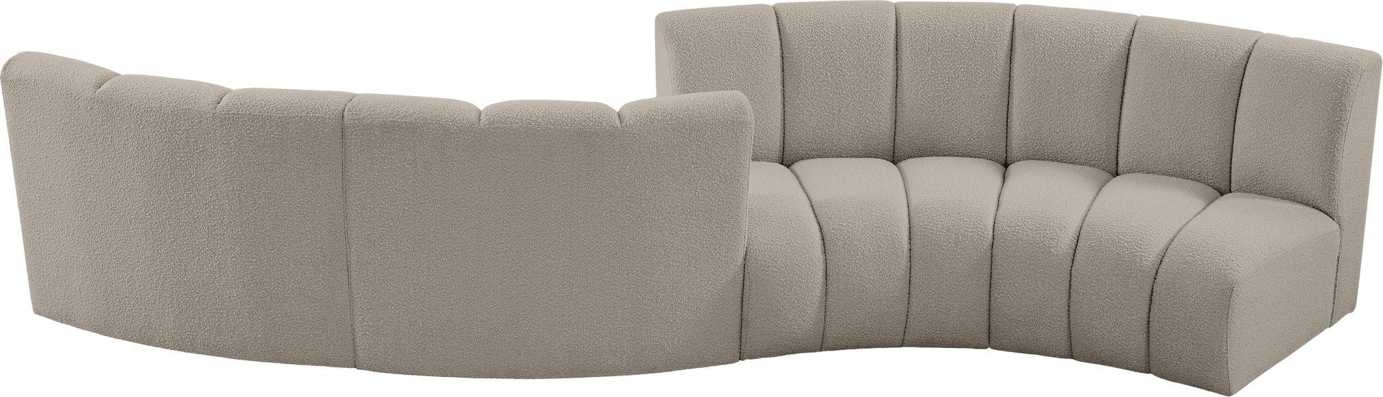Infinity 154" 4-Piece Boucle Fabric Sectional