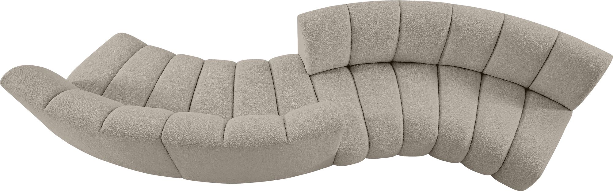 Infinity 154" 4-Piece Boucle Fabric Sectional