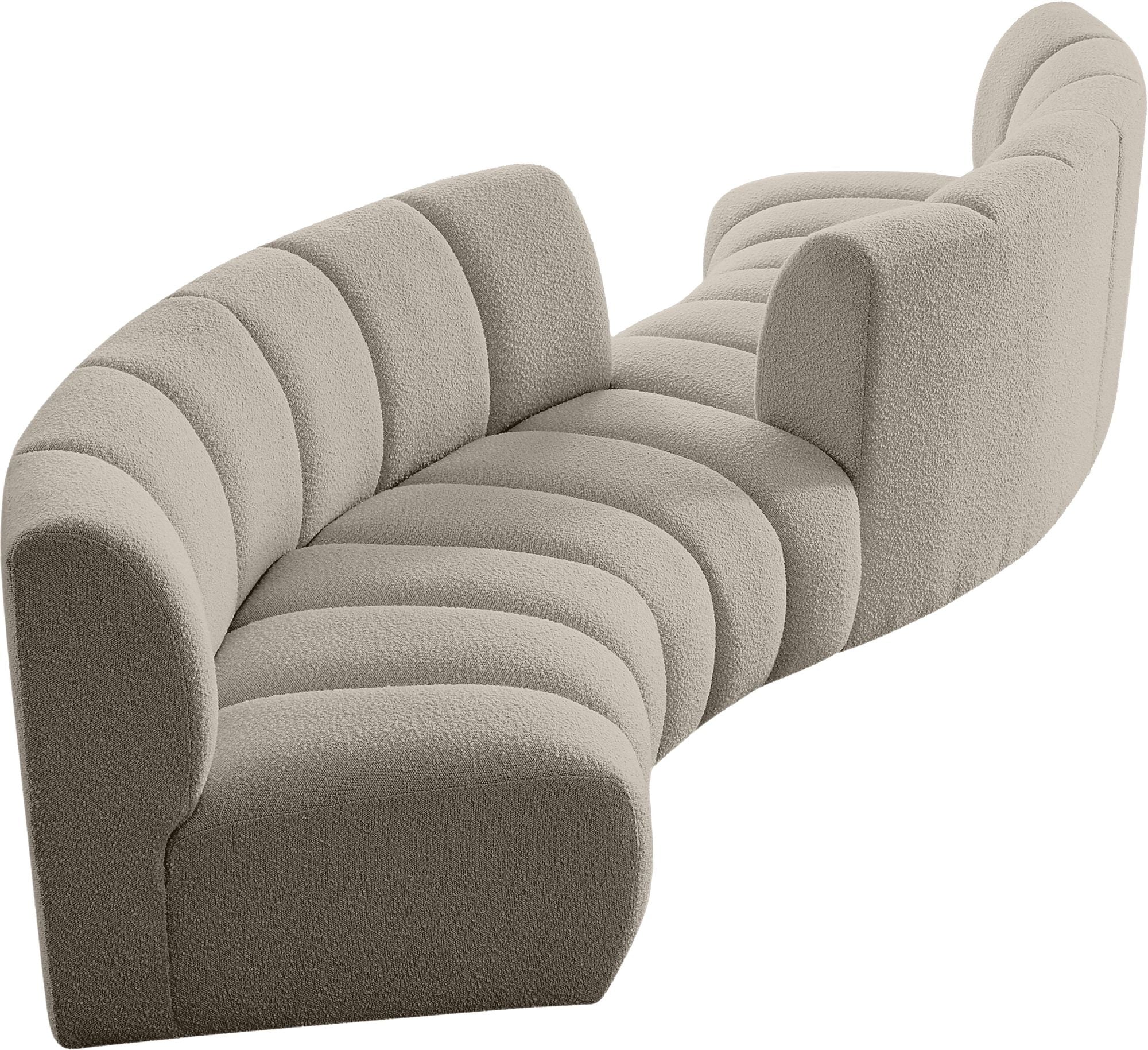 Infinity 154" 4-Piece Boucle Fabric Sectional