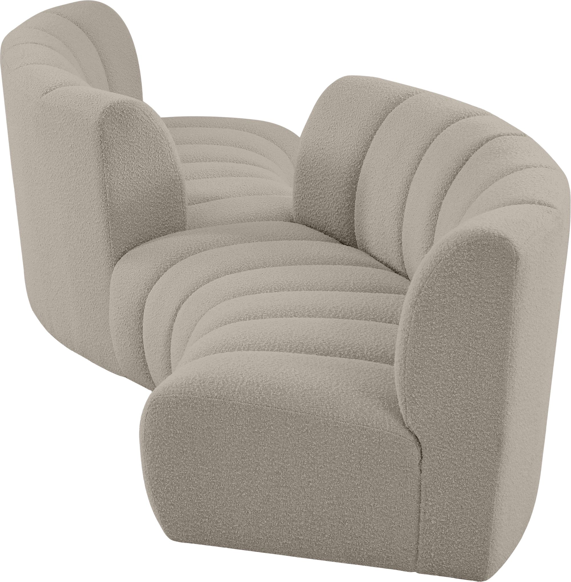 Infinity 154" 4-Piece Boucle Fabric Sectional