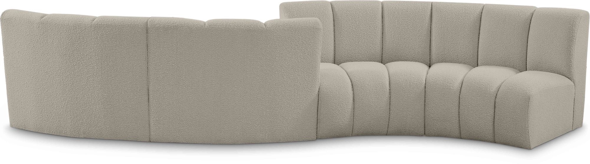 Infinity 154" 4-Piece Boucle Fabric Sectional