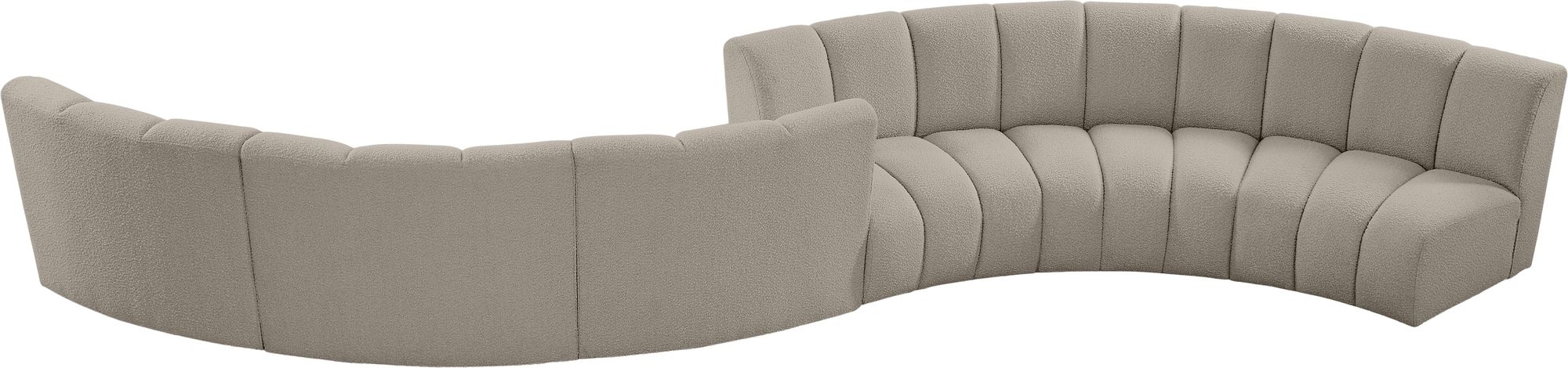 Infinity 217" 6-Piece Boucle Fabric Sectional Sofa