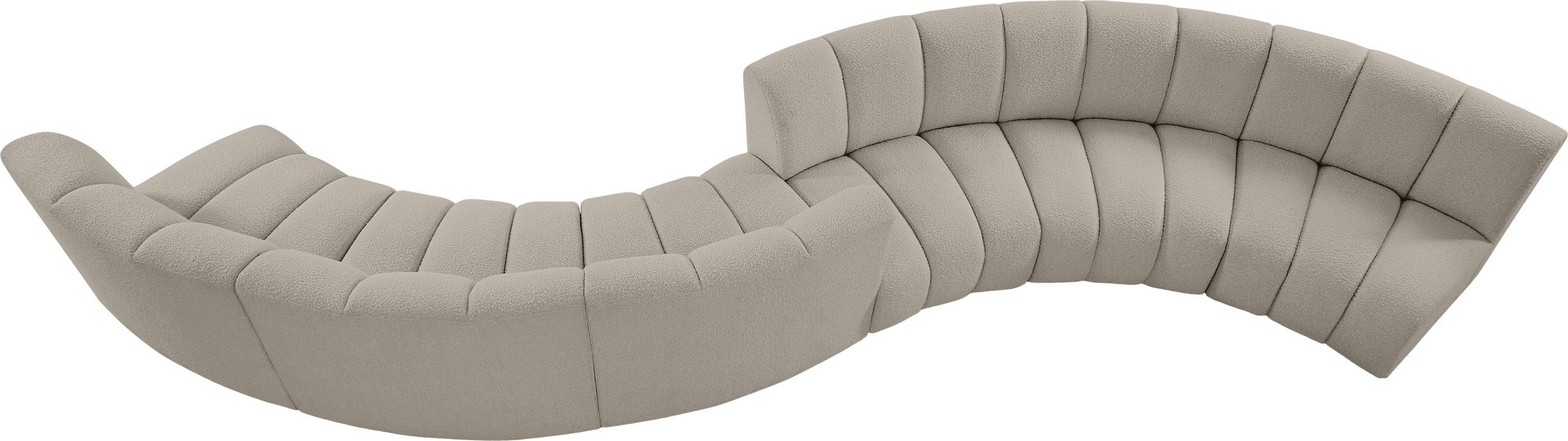 Infinity 217" 6-Piece Boucle Fabric Sectional