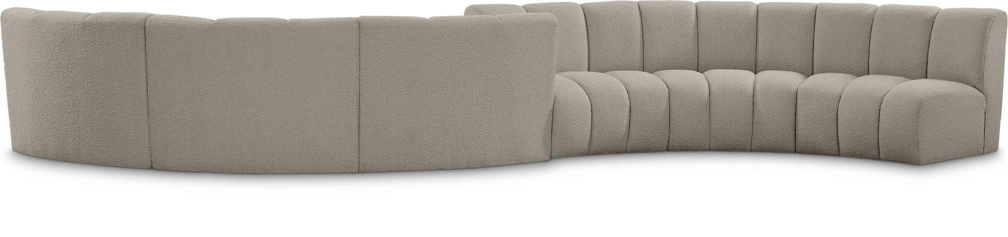 Infinity 217" 6-Piece Boucle Fabric Sectional Sofa