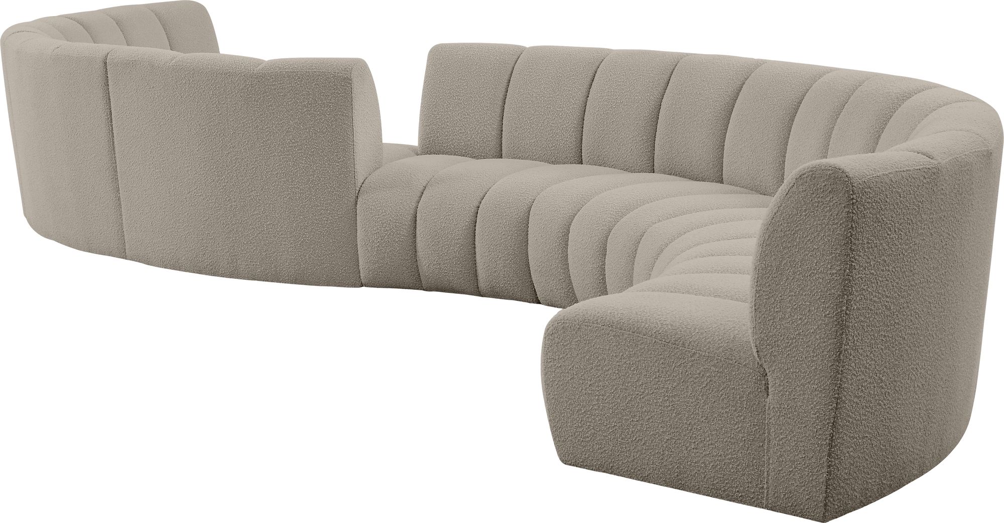 Infinity 268" 8-Piece Boucle Fabric Sectional