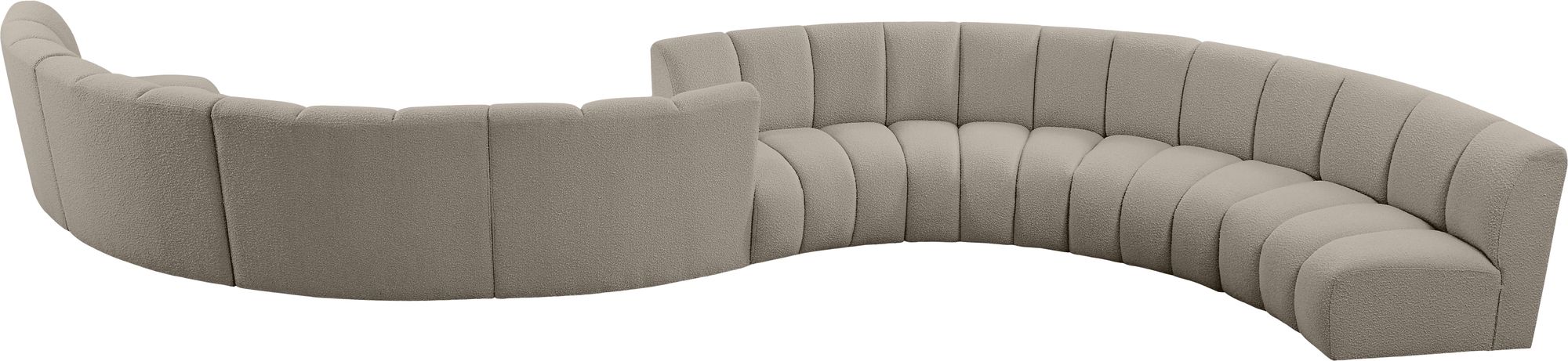 Infinity 268" 8-Piece Boucle Fabric Sectional