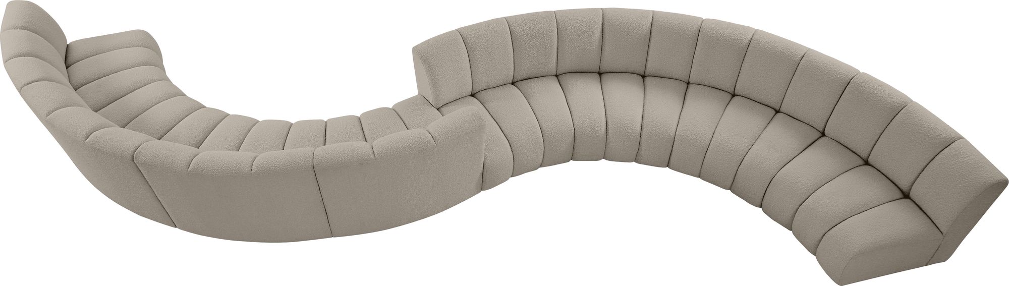 Infinity 268" 8-Piece Boucle Fabric Sectional