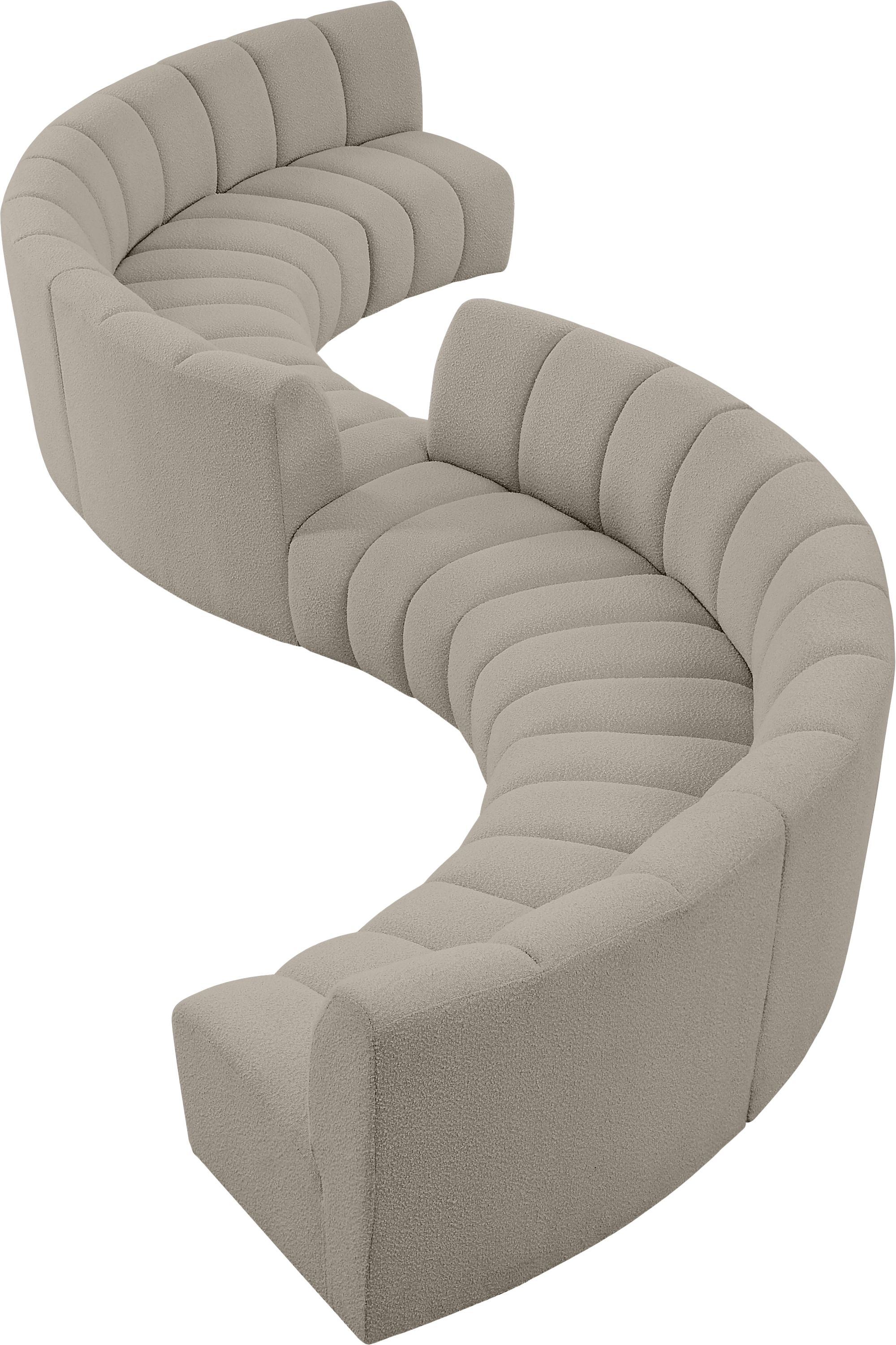 Infinity 268" 8-Piece Boucle Fabric Sectional
