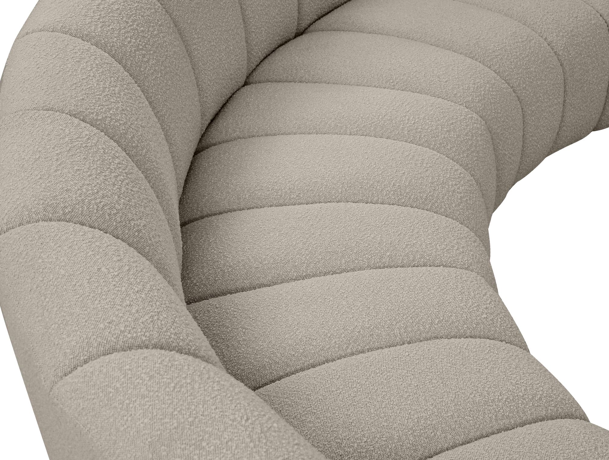 Infinity 268" 8-Piece Boucle Fabric Sectional