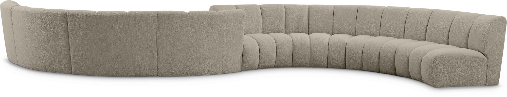 Infinity 268" 8-Piece Boucle Fabric Sectional Sofa