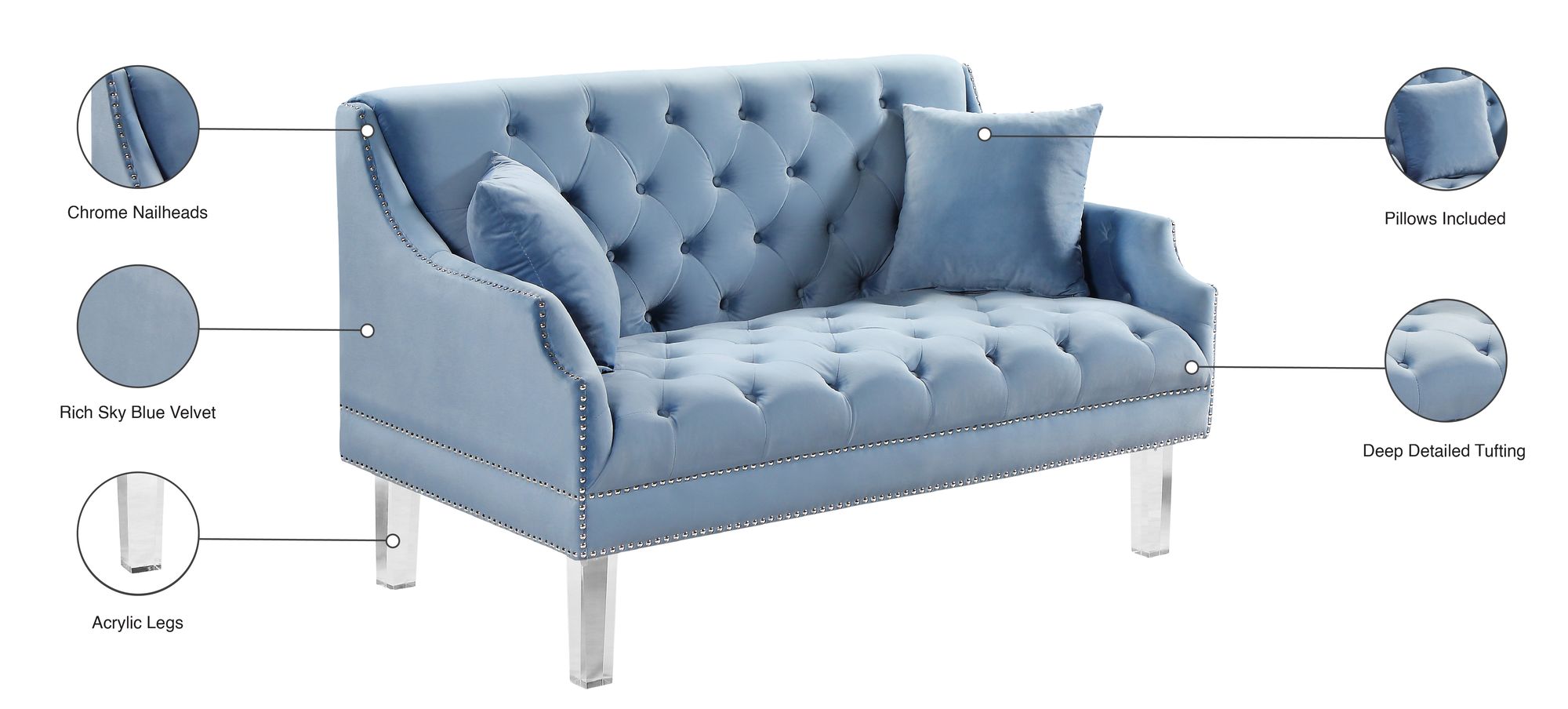 Roxy Velvet Loveseat