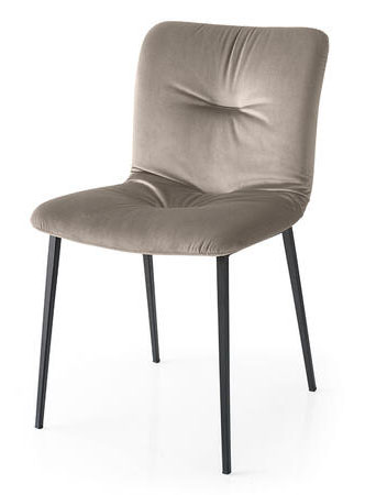 Annie Fabric/Metal Customizable Dining Chair w/Plush Seat