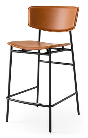 Fifties Fabric/Metal Customizable Counter Stool