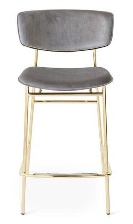 Fifties Fabric/Metal Customizable Counter Stool
