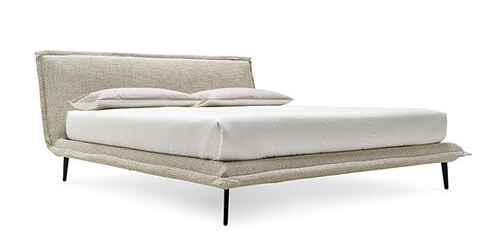 Fluff Upholstery/Wood Platform Bed