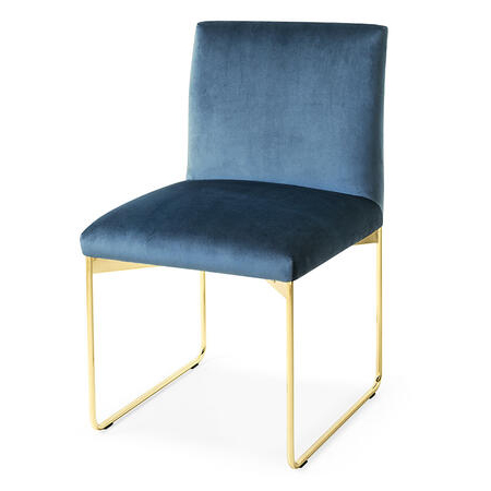 Gala Fabric/Metal Customizable Plush Seat Dining Chair
