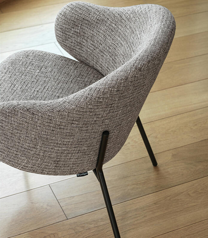 Holly Fabric/Metal Customizable Upholstered Lounge Armchair