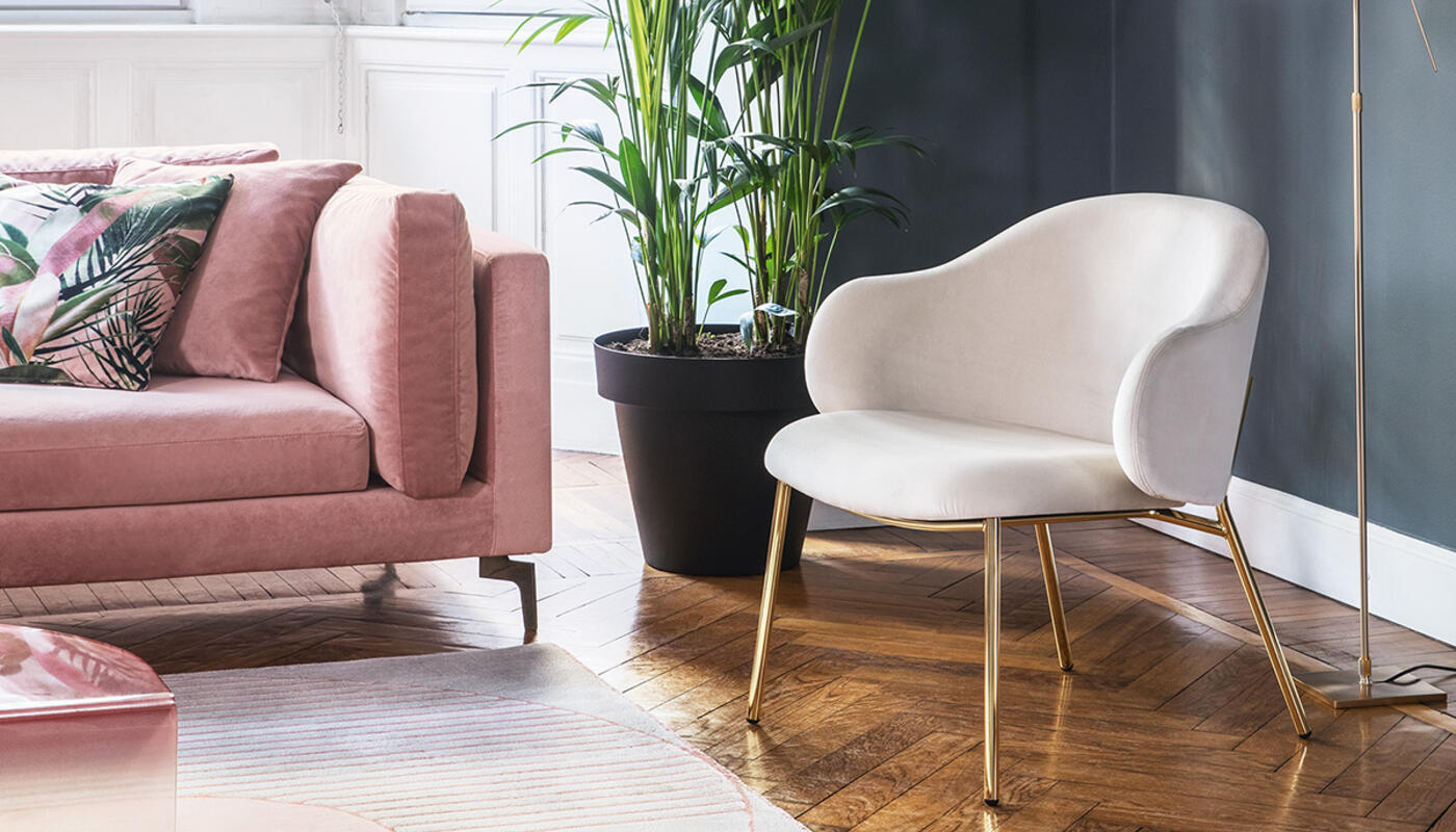 Holly Fabric/Metal Customizable Upholstered Lounge Armchair