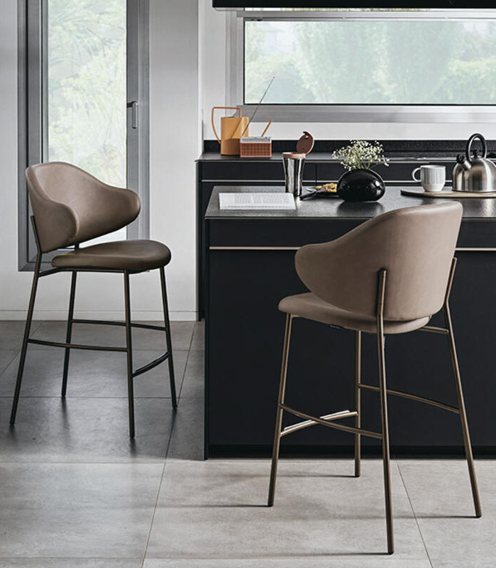 Holly Fabric/Metal Customizable Counter Stool