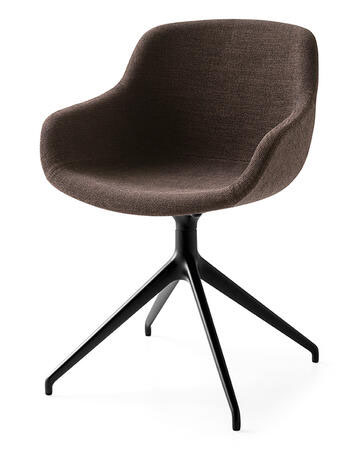 Igloo Fabric/Metal Customizable Dining Armchair w/180° Swivel/Return