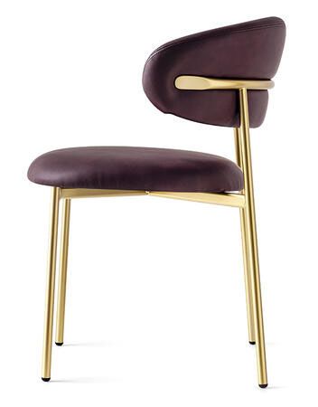 Oleandro Fabric/Metal Customizable Dining Chair